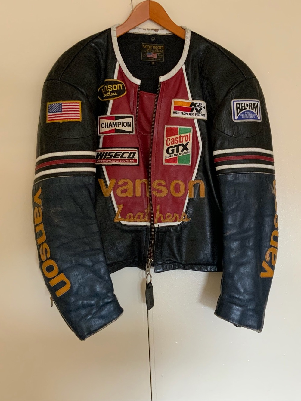 Men's/Women's Black & Red Leather Racing Jacket